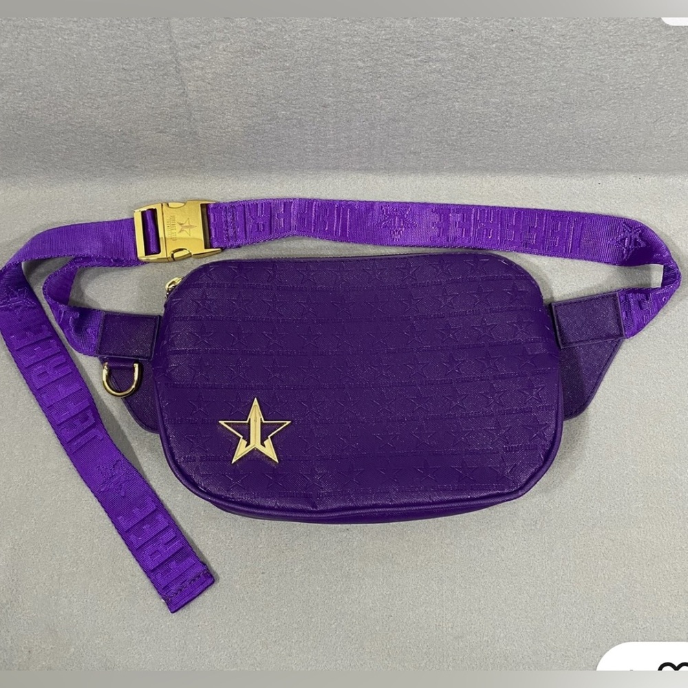 BNIB JEFFREE STAR Cosmetics Purple Faux Leather Crossbody Bag